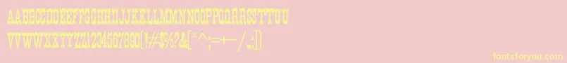 K22EurekaNofrills Font – Yellow Fonts on Pink Background