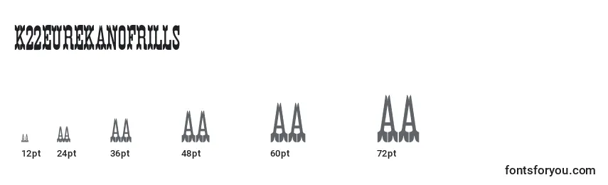 Размеры шрифта K22EurekaNofrills (110940)
