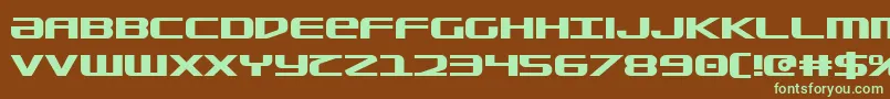 Sdf Bold-fontti – vihreät fontit ruskealla taustalla