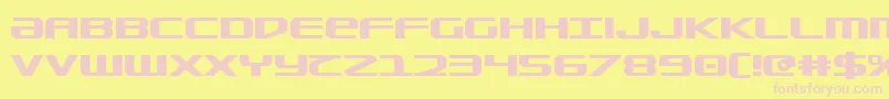 Fonte Sdf Bold – fontes rosa em um fundo amarelo