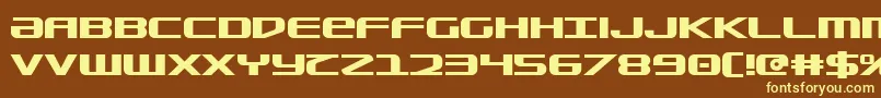 Sdf Bold-fontti – keltaiset fontit ruskealla taustalla