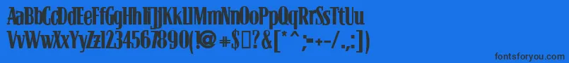 Blocb Font – Black Fonts on Blue Background