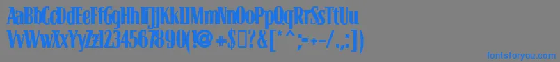 フォントBlocb – 灰色の背景に青い文字