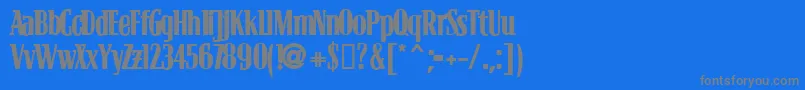 フォントBlocb – 青い背景に灰色の文字