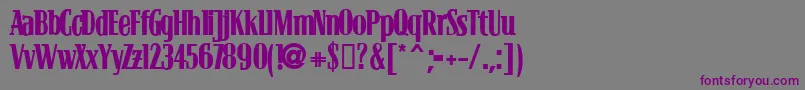 Blocb Font – Purple Fonts on Gray Background