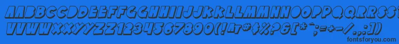 SfTattleTalesShadowItalic Font – Black Fonts on Blue Background