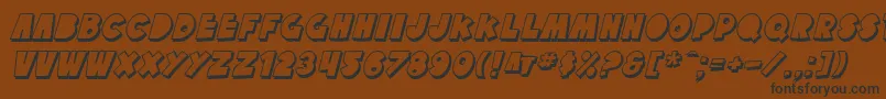 SfTattleTalesShadowItalic Font – Black Fonts on Brown Background