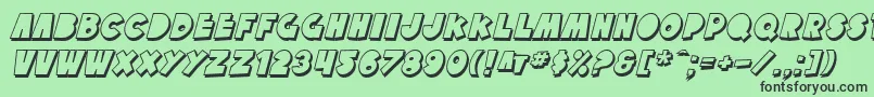 SfTattleTalesShadowItalic Font – Black Fonts on Green Background