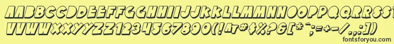 SfTattleTalesShadowItalic Font – Black Fonts on Yellow Background