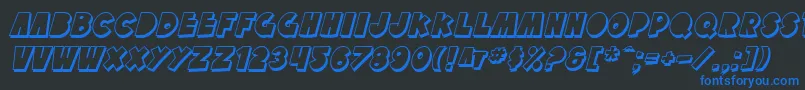 SfTattleTalesShadowItalic Font – Blue Fonts on Black Background