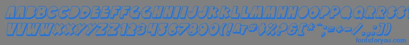 フォントSfTattleTalesShadowItalic – 灰色の背景に青い文字