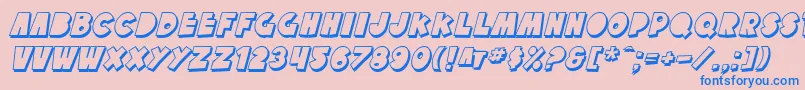 SfTattleTalesShadowItalic Font – Blue Fonts on Pink Background