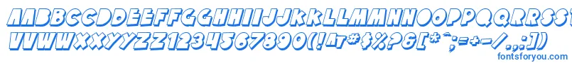 Шрифт SfTattleTalesShadowItalic – синие шрифты на белом фоне