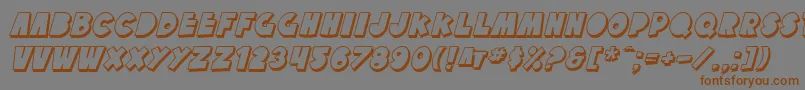 SfTattleTalesShadowItalic Font – Brown Fonts on Gray Background