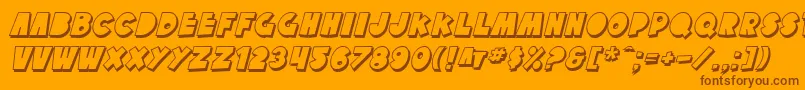 SfTattleTalesShadowItalic Font – Brown Fonts on Orange Background