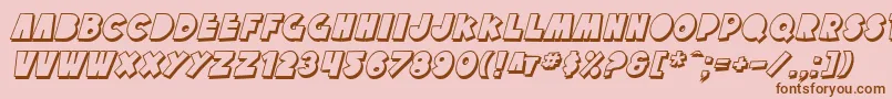 SfTattleTalesShadowItalic Font – Brown Fonts on Pink Background