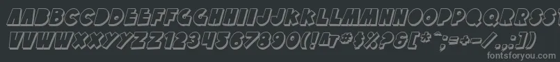SfTattleTalesShadowItalic Font – Gray Fonts on Black Background