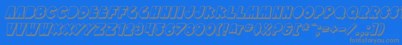SfTattleTalesShadowItalic Font – Gray Fonts on Blue Background