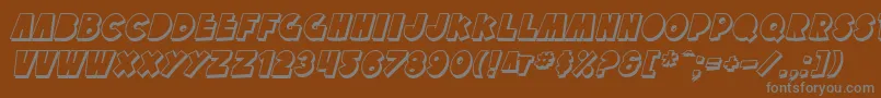 SfTattleTalesShadowItalic Font – Gray Fonts on Brown Background