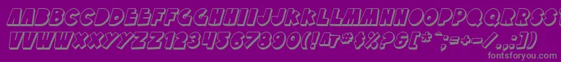 SfTattleTalesShadowItalic Font – Gray Fonts on Purple Background