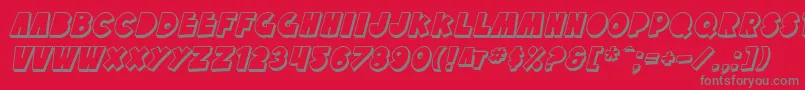 フォントSfTattleTalesShadowItalic – 赤い背景に灰色の文字