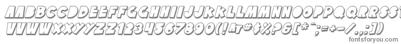SfTattleTalesShadowItalic Font – Gray Fonts on White Background