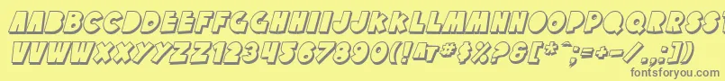 SfTattleTalesShadowItalic Font – Gray Fonts on Yellow Background