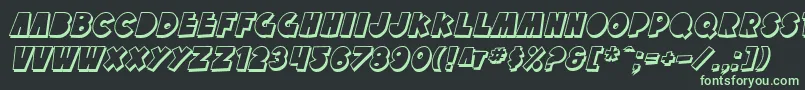SfTattleTalesShadowItalic Font – Green Fonts on Black Background