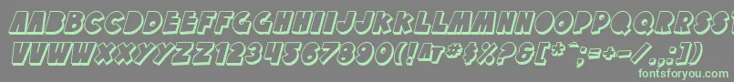 SfTattleTalesShadowItalic Font – Green Fonts on Gray Background