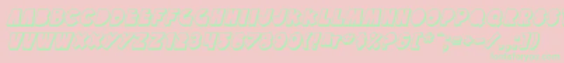 SfTattleTalesShadowItalic Font – Green Fonts on Pink Background