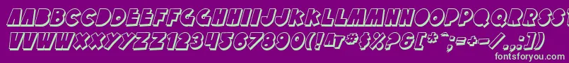 SfTattleTalesShadowItalic Font – Green Fonts on Purple Background