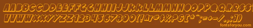 SfTattleTalesShadowItalic Font – Orange Fonts on Brown Background