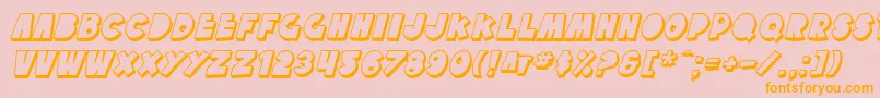 SfTattleTalesShadowItalic Font – Orange Fonts on Pink Background