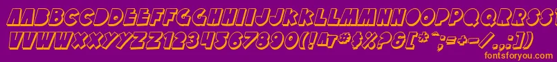 SfTattleTalesShadowItalic Font – Orange Fonts on Purple Background