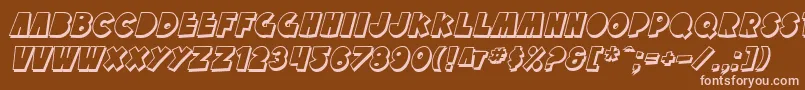 SfTattleTalesShadowItalic Font – Pink Fonts on Brown Background