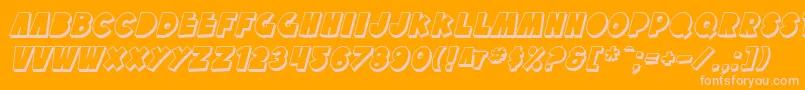 SfTattleTalesShadowItalic Font – Pink Fonts on Orange Background
