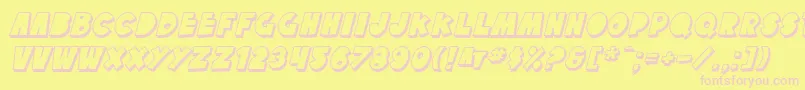 SfTattleTalesShadowItalic Font – Pink Fonts on Yellow Background