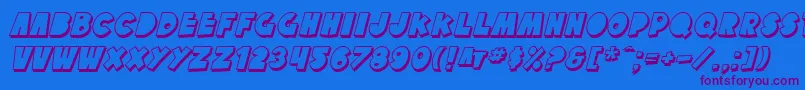 SfTattleTalesShadowItalic Font – Purple Fonts on Blue Background
