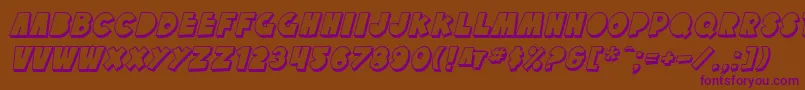 SfTattleTalesShadowItalic Font – Purple Fonts on Brown Background