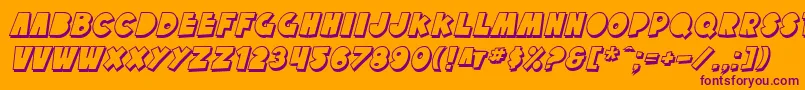 SfTattleTalesShadowItalic-fontti – violetit fontit oranssilla taustalla