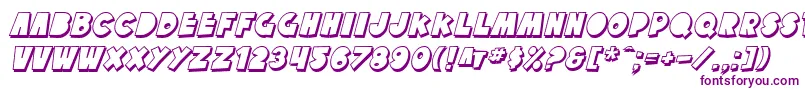Шрифт SfTattleTalesShadowItalic – фиолетовые шрифты на белом фоне
