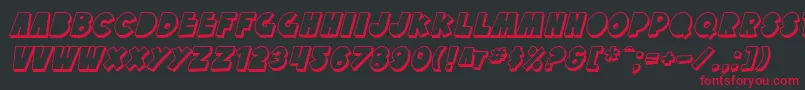 SfTattleTalesShadowItalic Font – Red Fonts on Black Background
