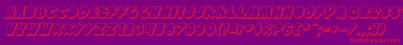 SfTattleTalesShadowItalic Font – Red Fonts on Purple Background
