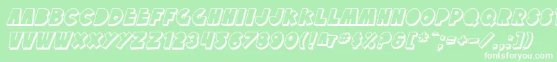 フォントSfTattleTalesShadowItalic – 緑の背景に白い文字
