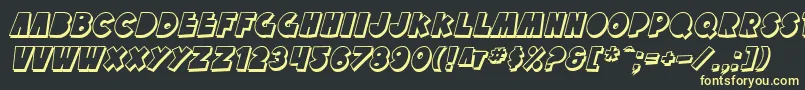 SfTattleTalesShadowItalic Font – Yellow Fonts on Black Background