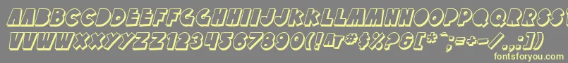 SfTattleTalesShadowItalic Font – Yellow Fonts on Gray Background