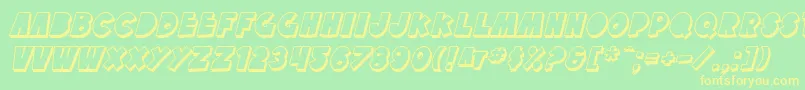 SfTattleTalesShadowItalic Font – Yellow Fonts on Green Background