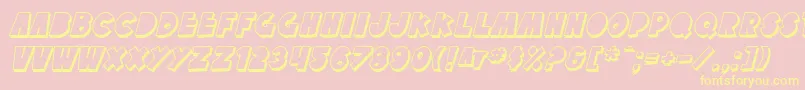 SfTattleTalesShadowItalic Font – Yellow Fonts on Pink Background