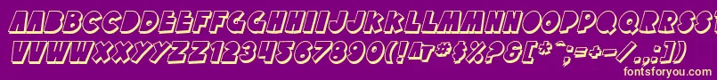 SfTattleTalesShadowItalic Font – Yellow Fonts on Purple Background