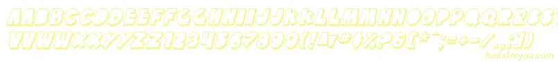SfTattleTalesShadowItalic Font – Yellow Fonts on White Background